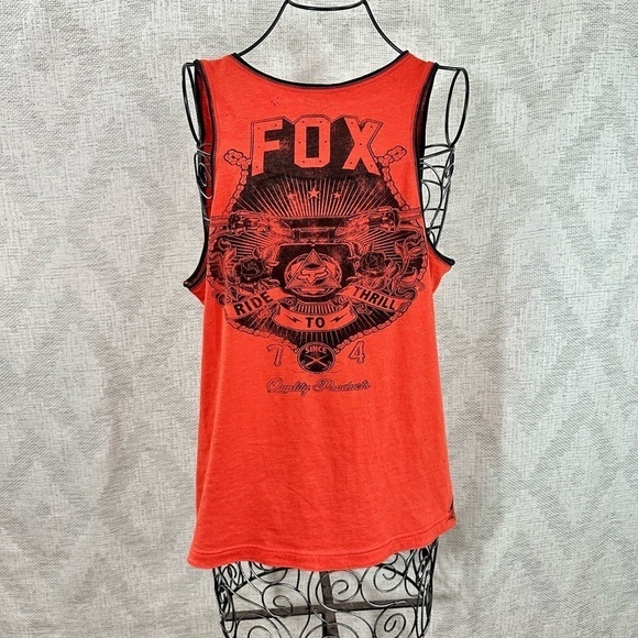 Fox Racing orange knit tank top size M - Picture 1 of 9